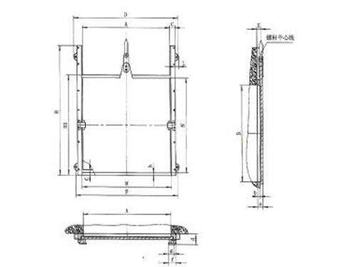 平面铸铁闸门结构图（PZ型）