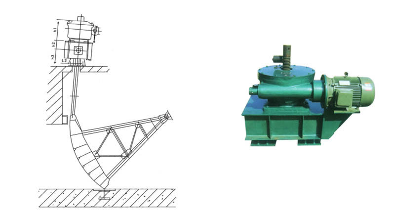 摇摆式启闭机QLYB型外形结构及工作原理示意图
